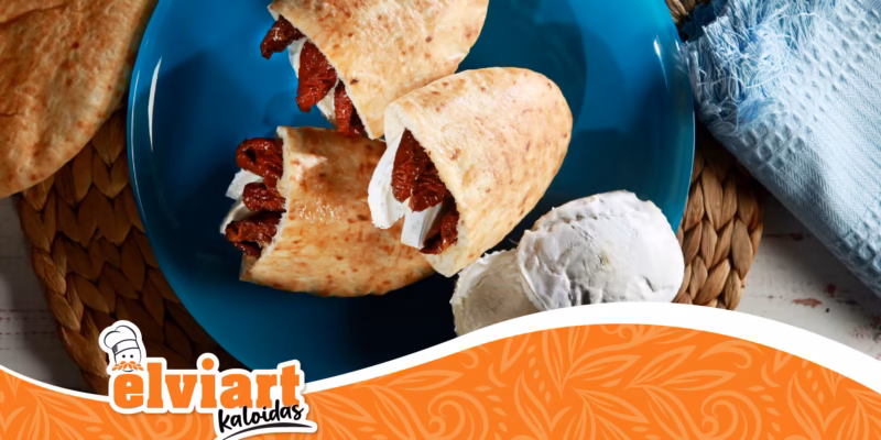 🥙 Κυπριακή πίτα Elviart γεμιστή με λευκό τυρί και λιαστή ντομάτα.